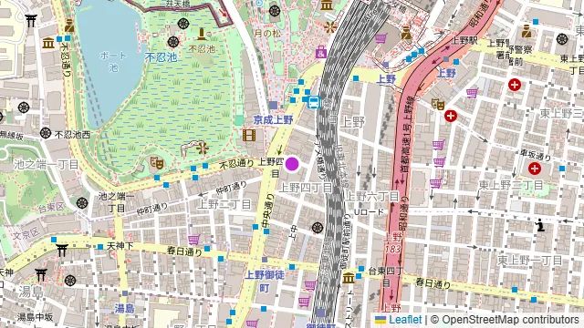 キュイジーヌ 上野店の周辺地図
