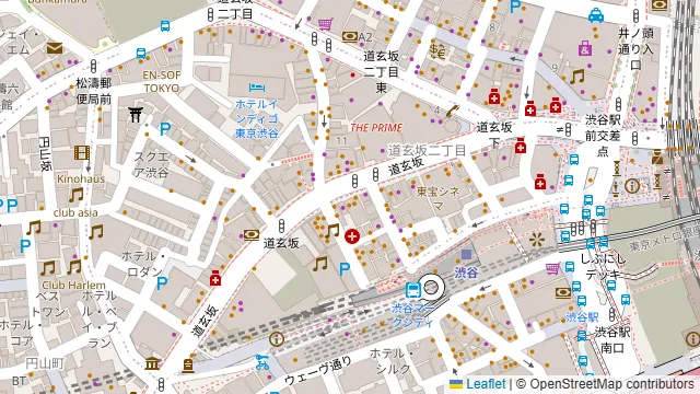 渋谷ガーデンスペース道玄坂店の周辺地図