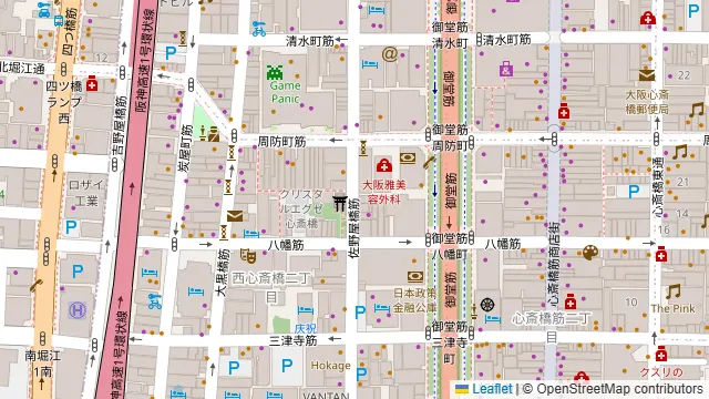 H.A.C ハック 心斎橋の周辺地図