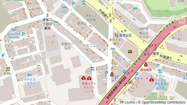 KUUKAN溜池山王の周辺地図