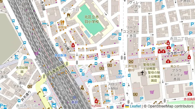 B-GARAGE 赤羽東口駅前店の周辺地図