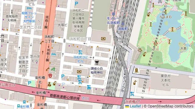 炭火焼鳥 鳥三昧 浜松町店の周辺地図