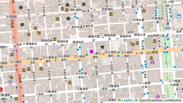 THE GARDEN 栄の周辺地図