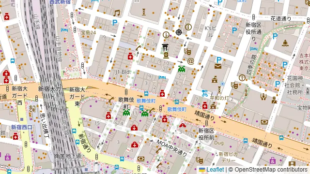 HARU新宿3rdの周辺地図