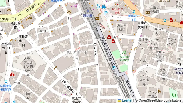 RIVERLD恵比寿Aの周辺地図