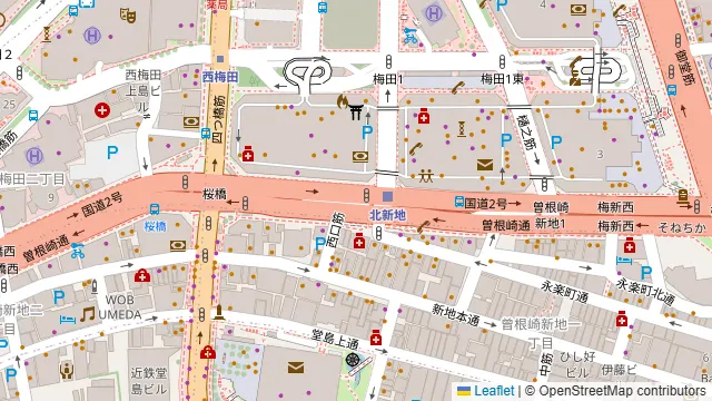 5（ファイブ）北新地の周辺地図