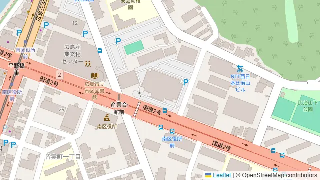 広島県立広島産業会館 東展示館の周辺地図