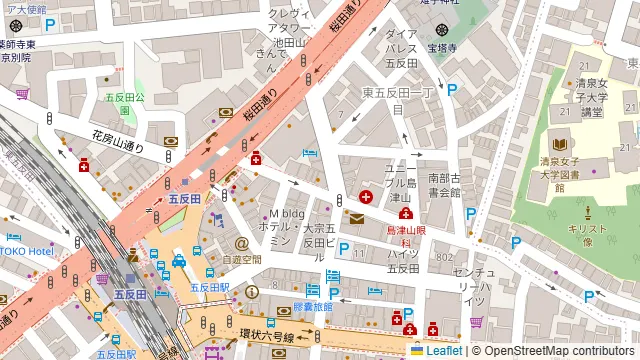 肉系居酒屋 肉十八番屋 五反田店の周辺地図