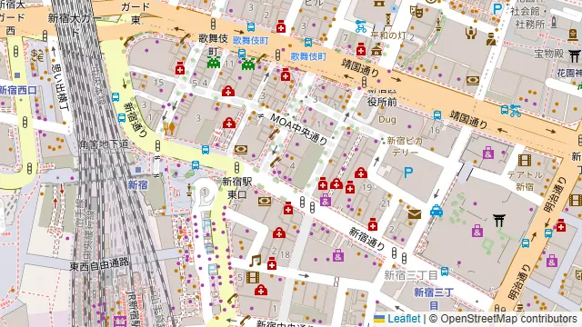 新宿ケントスの周辺地図