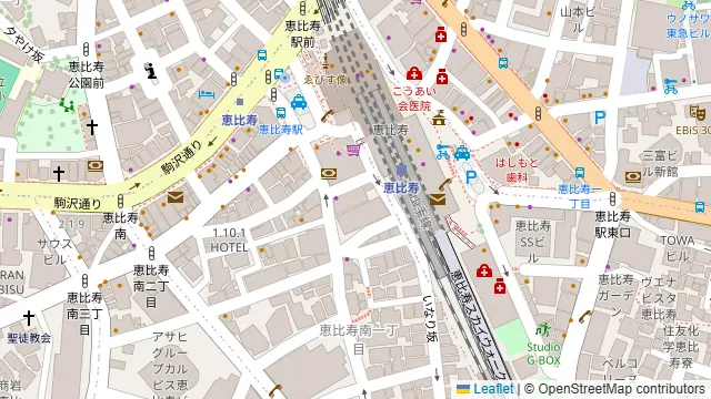 アジアン屋台バル クアトロ 恵比寿の周辺地図