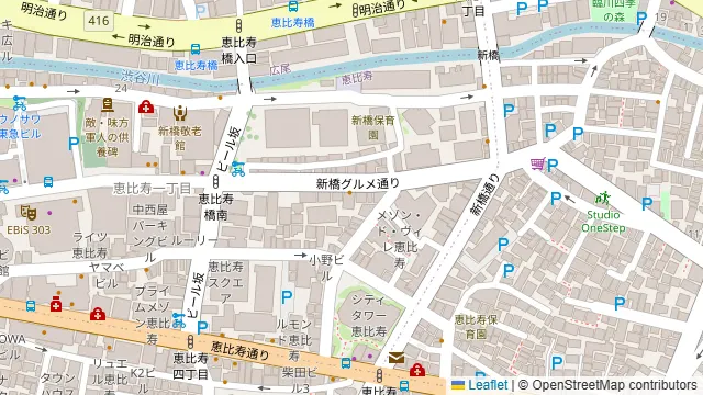 リノスペkitchen恵比寿プリマの周辺地図