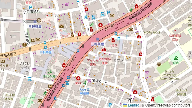 くいもの屋わん 三軒茶屋店の周辺地図