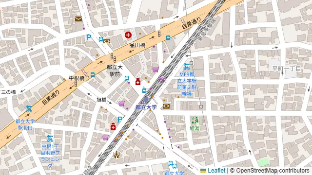 本格アジアンバル MY KITCHEN マイキッチン 都立大学店の周辺地図