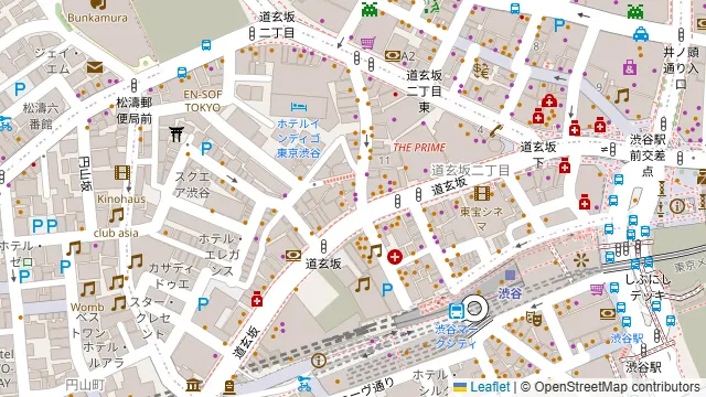 全席個室 炭火焼き鳥 もつ鍋 鳥ごころ 渋谷本店の周辺地図