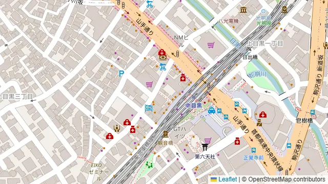 Amusement bar Pon Pon 中目黒の周辺地図