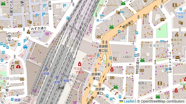 池袋パルコ コリアンBBQビアガーデンの周辺地図
