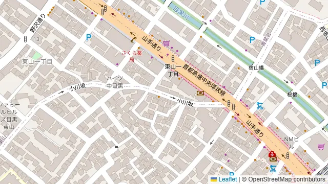 にもの 中目黒店の周辺地図