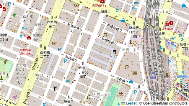 Darts UP 新橋の周辺地図