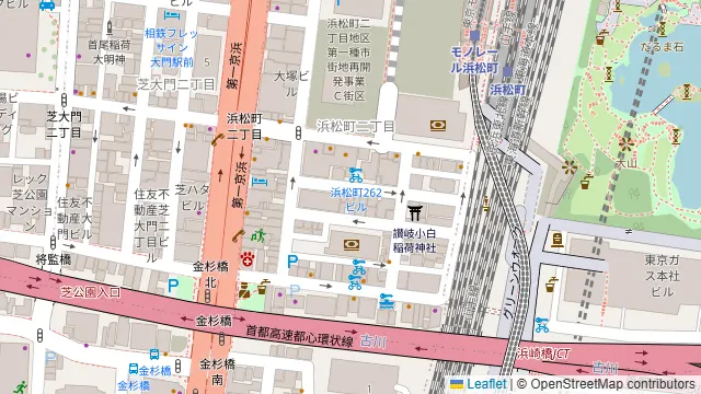 たまりば浜松町の周辺地図