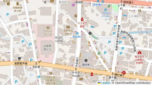 メゾンフォンテーヌ長野の周辺地図