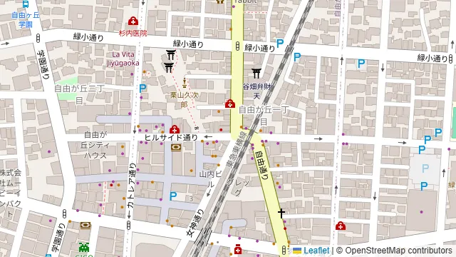 牛角 自由が丘店の周辺地図