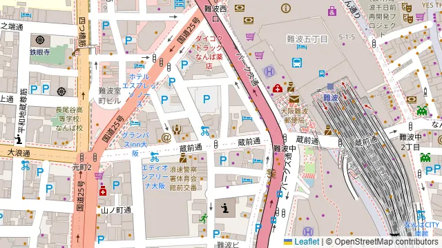 COCO会議室なんば駅前店の周辺地図