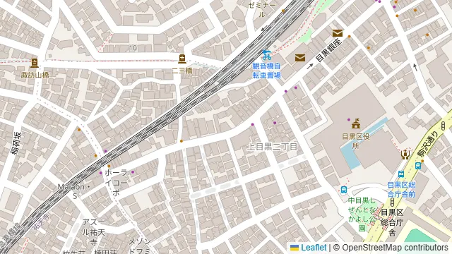 ビーフキッチン 中目黒本店の周辺地図