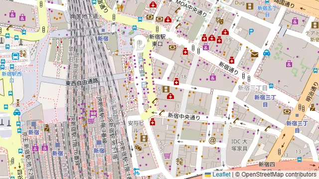 新宿フォレストスペースの周辺地図