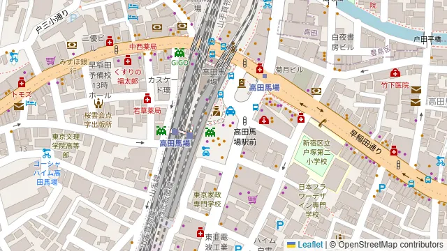 くいもの屋わん BIGBOX高田馬場店の周辺地図