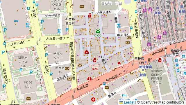 新宿なごみ 新宿西口店の周辺地図
