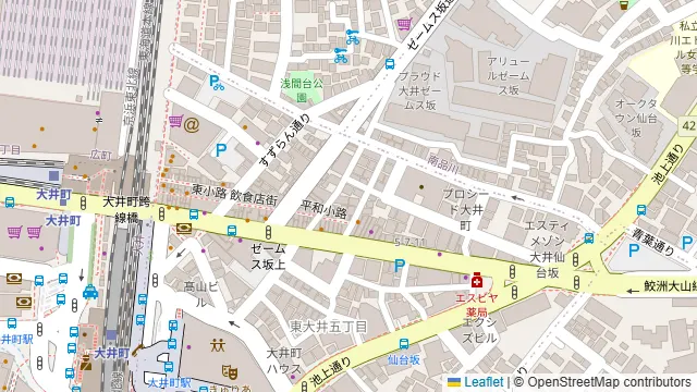 昭和浪漫 大井町の周辺地図