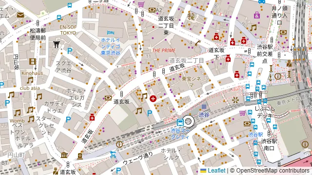 渋谷ピカリエリゾート本店の周辺地図