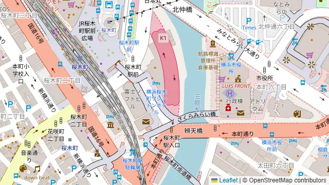 TGIフライデーズ みなとみらい21 クロスゲート店の周辺地図