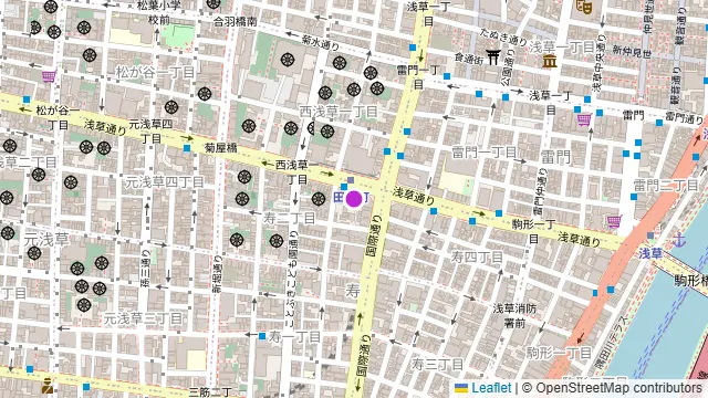 ミートダイニング 田原町店の周辺地図