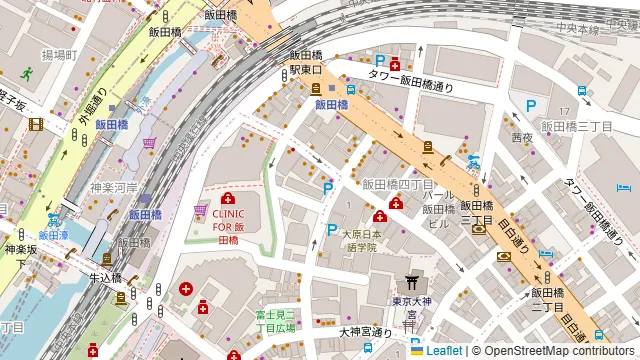 ディプント 飯田橋店の周辺地図