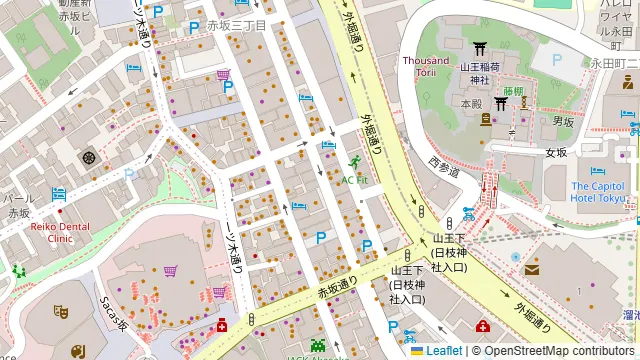 WINEHALL GLAMOUR 赤坂の周辺地図