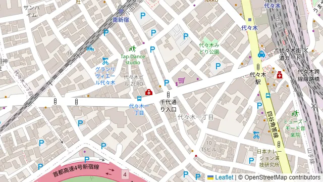 リノスぺkitchen代々木の周辺地図