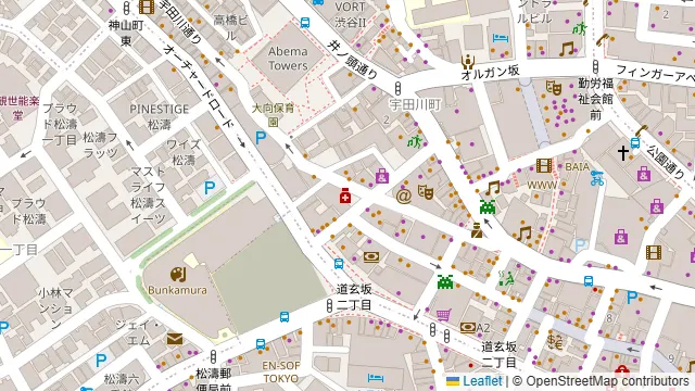 アウトバックステーキハウス 渋谷店の周辺地図