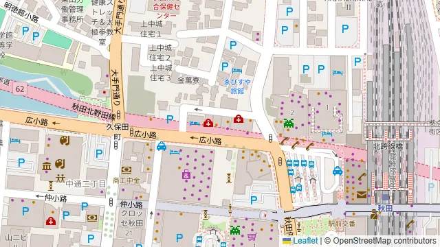 個室完備居酒屋 茜屋 秋田駅前店の周辺地図