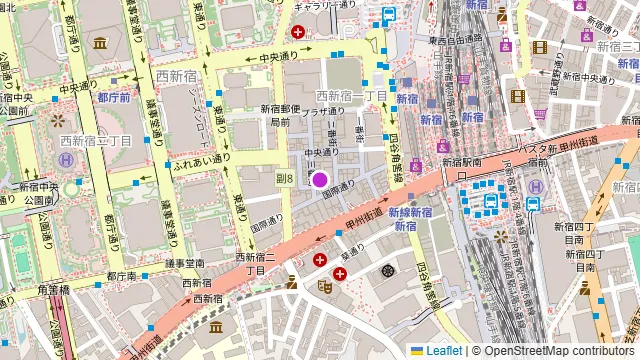 新宿なごみ 新宿西口店の周辺地図