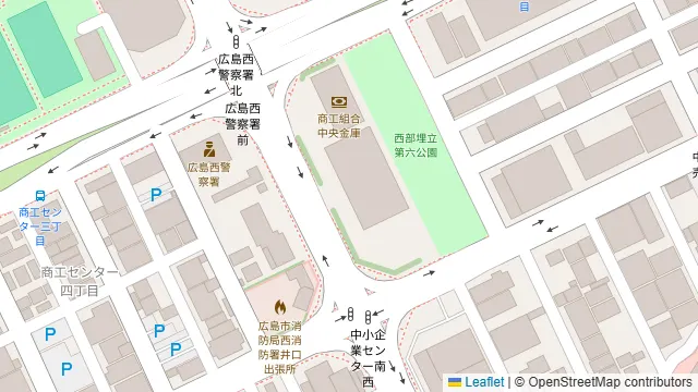 広島市中小企業会館(総合展示館)の周辺地図