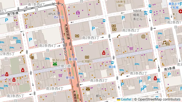 北海道イタリアン居酒屋 エゾバルバンバン 大通店の周辺地図