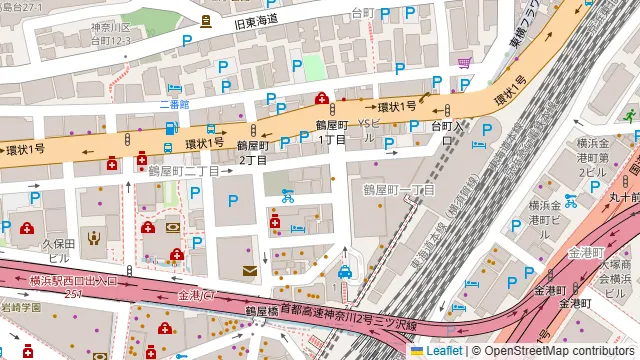 完全個室 満月いぶき 横浜鶴屋町の周辺地図