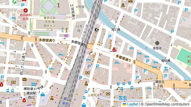 呑衆ノ鶏 蒲田店の周辺地図