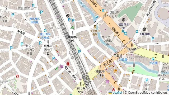 恵比寿TOMMY GARDENの周辺地図