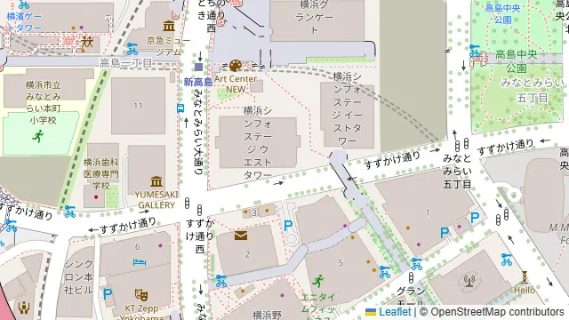 高ようじ みなとみらいの周辺地図