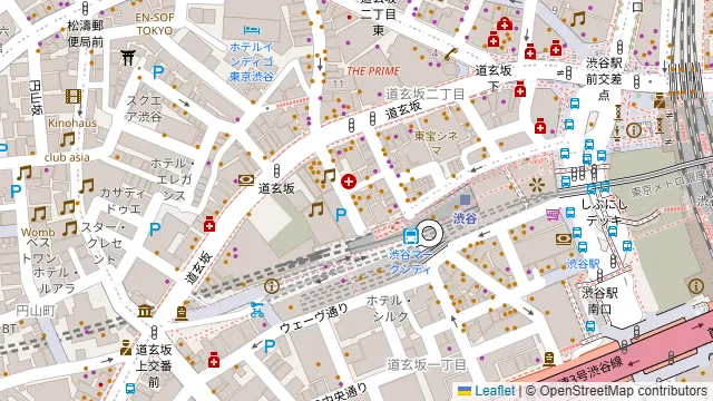 ゴッチバッタ 渋谷道玄坂店の周辺地図
