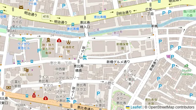 おだし 恵比寿店の周辺地図