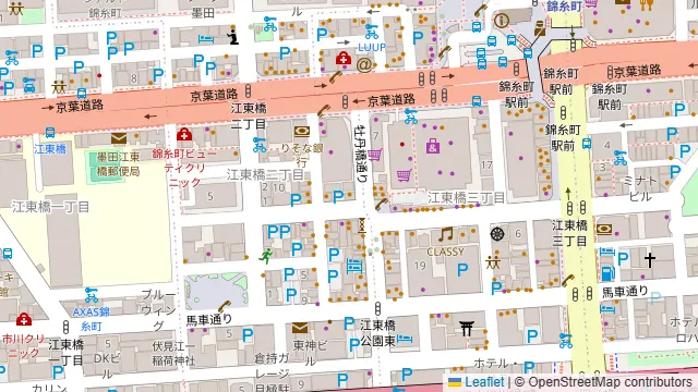 ピッツェリアバール LoRo 錦糸町店の周辺地図