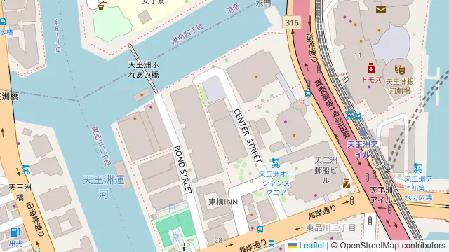 レストラン RIDE 品川 天王洲の周辺地図